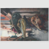 Victoriaans Lady Gator Decoupage Tissuepapier (Voorkant)