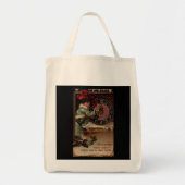 Victoriaans Lady  Happy Nieuwjaar Canvas tas (Voorkant)