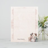 Victoriaans Lady High Tea Lined briefpapier (Staand voorkant)