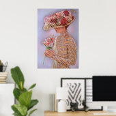 Victoriaans Lady Jessica Poster (Thuiskantoor)
