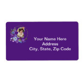 Victoriaans Lady Monogram Paarse labels (Voorkant)