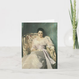 Victoriaans Lady Note Kaart - leeg
