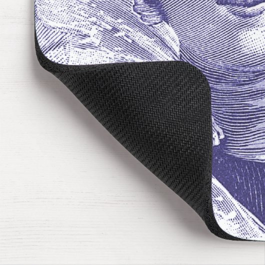 Victoriaans Lady Pink en Paarse Mousepad Muismat (Hoek)