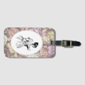 Victoriaans Lady Reading Bagagelabel (Voorkant (horizontaal))