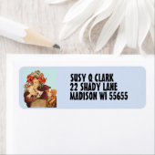 VICTORIAANS  LADY RETURN ADRES ETIKETTERING ETIKET (Insitu)