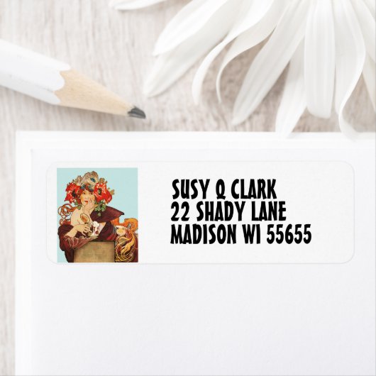 VICTORIAANS LADY RETURN ADRES ETIKETTERING ETIKET (Insitu)