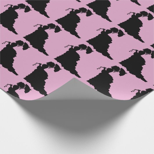 VICTORIAANS LADY ROZE ANTIEK CADEAUPAPIER (Hoek)