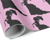 VICTORIAANS LADY ROZE ANTIEK CADEAUPAPIER (Rol Hoek)