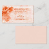  Victoriaans Lady Roze Oranje Bonnet Uniek Visitekaartje (Voorkant / Achterkant)