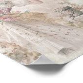  Victoriaans Lady Shabby Chic Flowers Poster (Hoek)