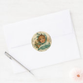 Victoriaans Lady vakantie, Kerst stickers (Envelop)
