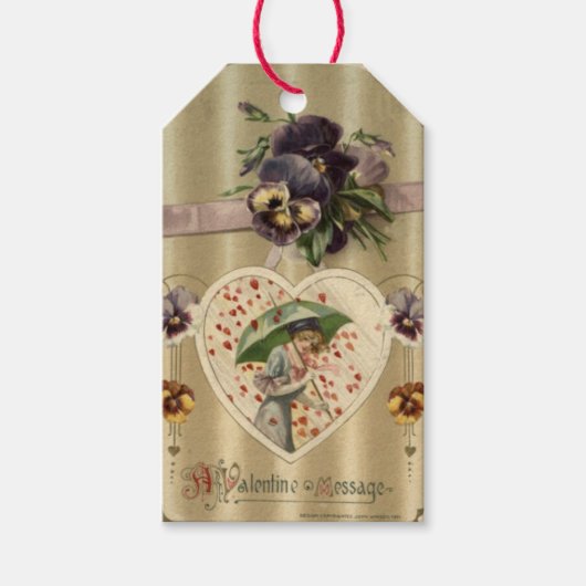 Victoriaans Lady Valentijn Gift Labels Cadeaulabel (Voorkant)