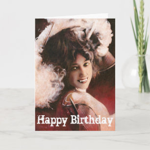 Victoriaans Lady Vampire Birthday Card Kaart