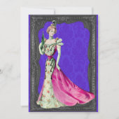 Victoriaans Lady Wedding-uitnodigingen Kaart (Voorkant)