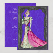 Victoriaans Lady Wedding-uitnodigingen Kaart (Voorkant / Achterkant)