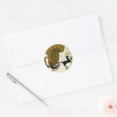 Victoriaans Land Kerstmis Ronde Sticker (Envelop)