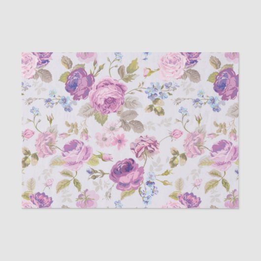 Victoriaans, land, lavender, shabby, chic, rozen,  tissuepapier (Voorkant)
