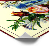 Victoriaans landschap met rozen poster (Hoek)
