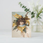 Victoriaans leder-Briefkaart Briefkaart (Staand voorkant)