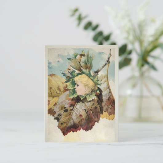 Victoriaans lederen Briefkaart (Staand voorkant)