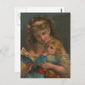 Victoriaans leestijd briefkaart (Voorkant / Achterkant)