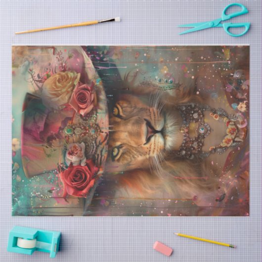 Victoriaans leeuw tissuepapier (Craft)