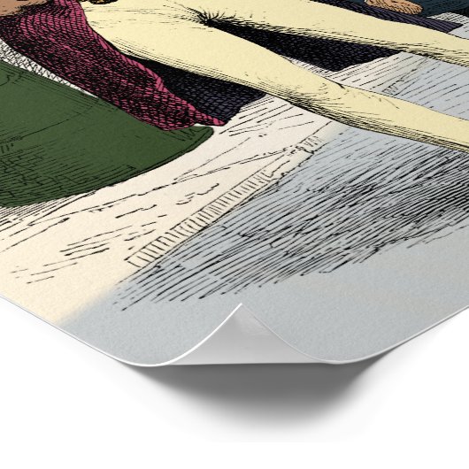 Victoriaans leeuwenrokerssigaar poster (Hoek)