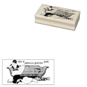 Victoriaans Leisure Boek Eigendom Naam Stamp Rubberstempel (Gestempeld)