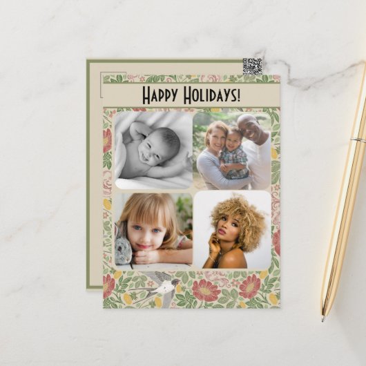 Victoriaans  lente - rode dagen - foto briefkaart (Voorkant / Achterkant in situ)