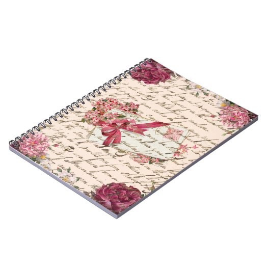  Victoriaans Letters Oud Gedicht Schrijven Notitieboek (Linkerzijde)