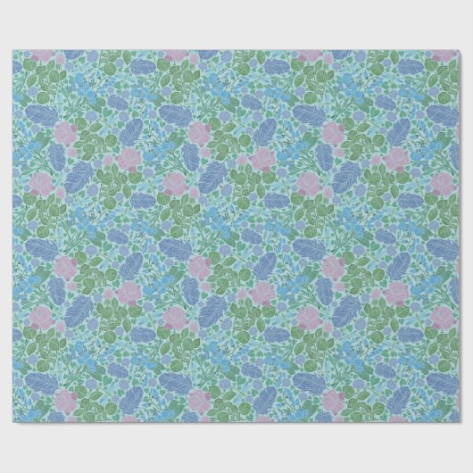 Victoriaans libellen Tuinkleurige en zachte kleure Cadeaupapier (Vlak)