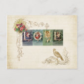 Victoriaans liefde Briefkaart (Voorkant)