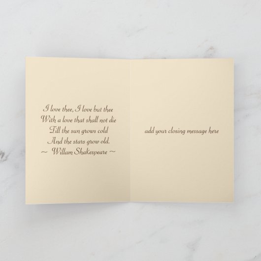 Victoriaans Liefde Feestdagen Kaart (Binnen)