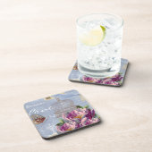 Victoriaans liefdesdenken Dreams Butterfly Bird Ca Bier Onderzetter (Rechterzijde)