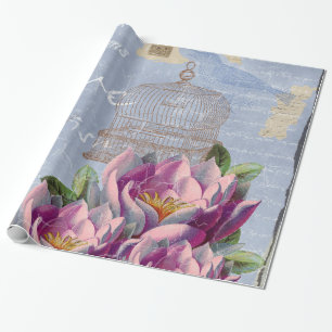 Victoriaans liefdesdenken Dreams Butterfly Bird Ca Cadeaupapier