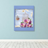 Victoriaans liefdesdenken Dreams Butterfly Bird Ca Canvas Afdruk (Insitu (Houten vloer))