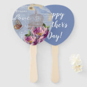 Victoriaans liefdesdenken Dreams Butterfly Bird Ca Handwaaier (Voorkant en achterkant)