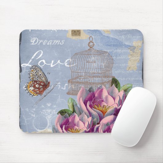 Victoriaans liefdesdenken Dreams Butterfly Bird Ca Muismat (Met muis)