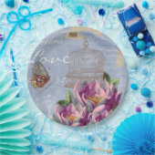 Victoriaans liefdesdenken Dreams Butterfly Bird Ca Papieren Bordje (Feest)