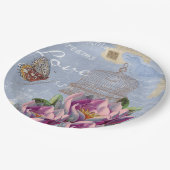 Victoriaans liefdesdenken Dreams Butterfly Bird Ca Papieren Bordje (Gekanteld)