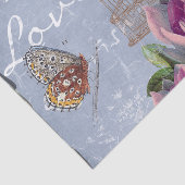 Victoriaans liefdesdenken Dreams Butterfly Bird Ca Tissuepapier (Detail)