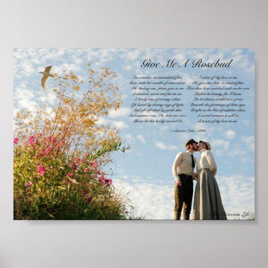 Victoriaans liefdesgedicht poster (Voorkant)