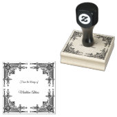 Victoriaans Lijst Boekplaat Uit de Bibliotheek van Rubberstempel (Gestempeld)