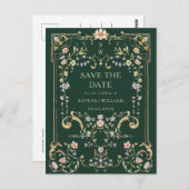 Victoriaans  Lijst Bruiloft Save the Date Briefkaart (Voorkant / Achterkant)