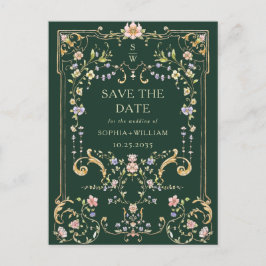 Victoriaans  Lijst Bruiloft Save the Date Briefkaart