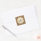 Victoriaans Lijst in Gold Monogram Sticker (Envelop)