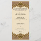 Victoriaans Lijst in Gold Wedding Menu (Voorkant)