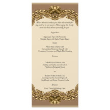 Victoriaans Lijst in Gold Wedding Menu