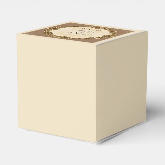 Victoriaans Lijst in gouden bruiloft Bedankdoosjes (Achterkant)