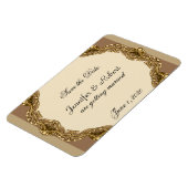 Victoriaans Lijst in gouden bruiloft Save the Date Magneet (Linkerzijde)
